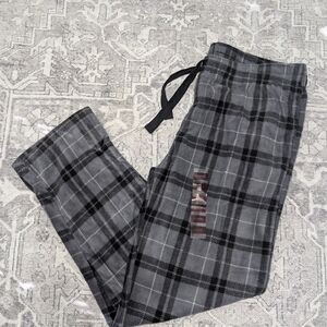 Berkeley Jensen Lounge Pants XL Plaid Luxury Casual Pajamas Pockets Fleece